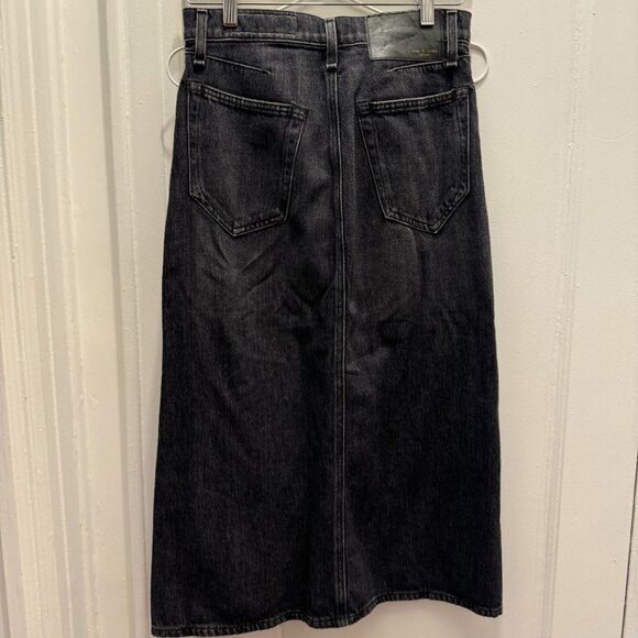 Rag & Bone Black Denim Skirt with Slip Size 25 - Picture 3 of 3